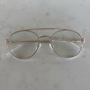 Prodesign Denmark Silver Coil Top Prescription Glasses Frames‎